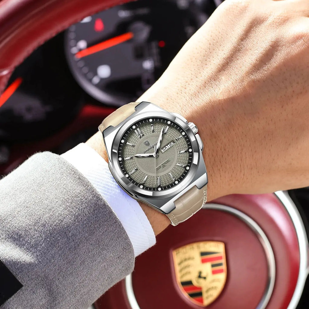 Reloj Casual con Esfera de Líneas Limpias / Reloj de Pulsera Elegante para Diario