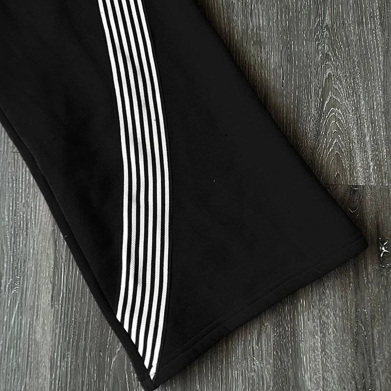Pantalón de Punto Waffle Relajado con Cordón / Joggers Confort de Pierna Ancha