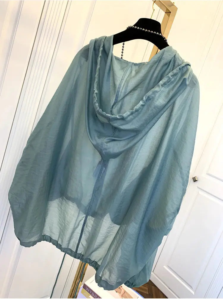 Blusa Ligera de Manga Larga Casual / Camisa Básica Fluida con Botones
