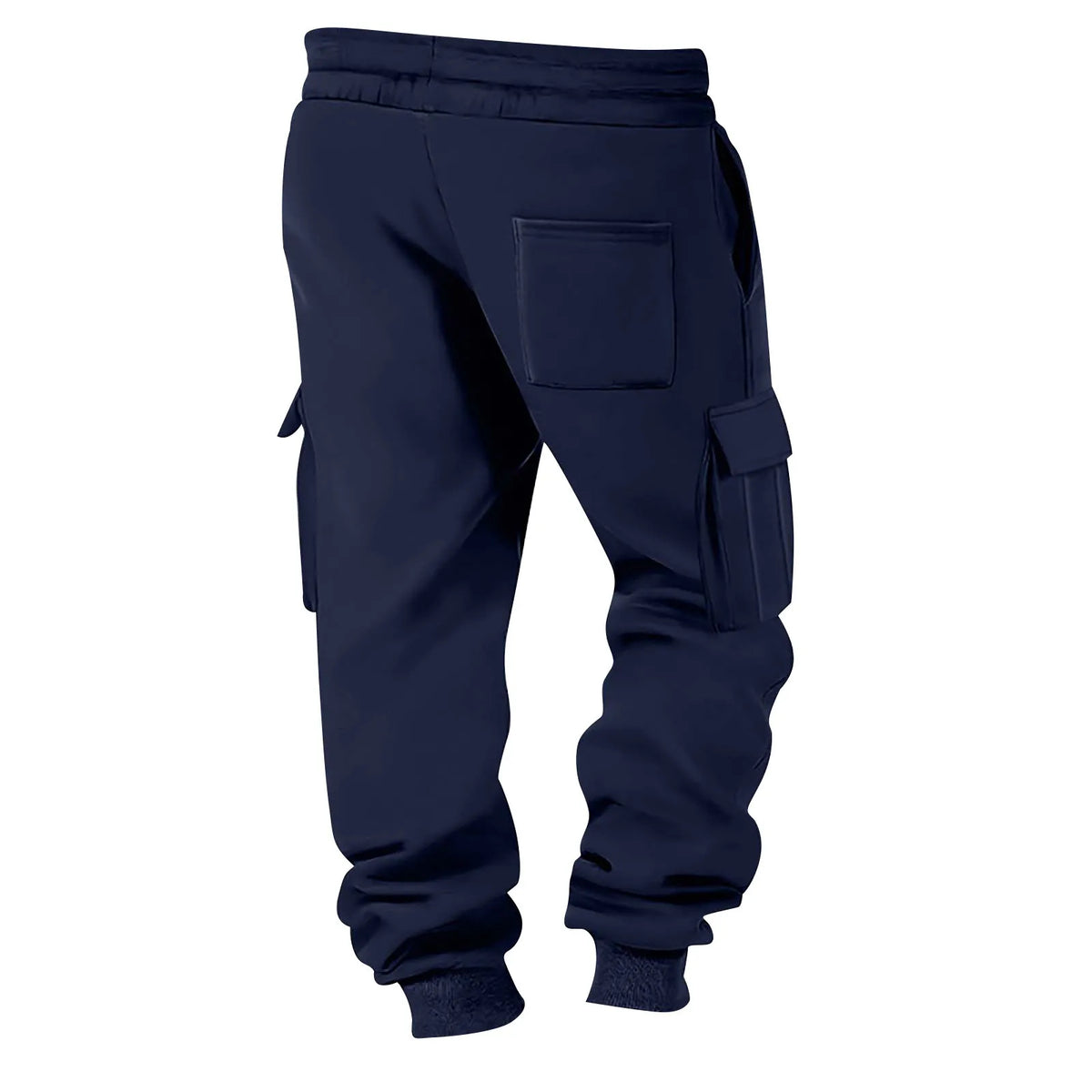 Pantalón Jogger Tipo Cargo de Felpa Suave / Pantalón de Chándal Cargo con Puño Elástico