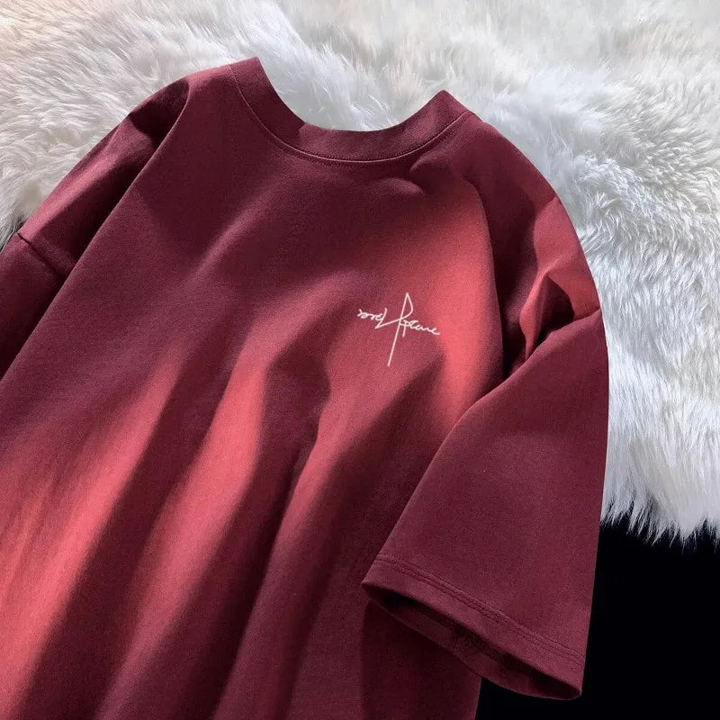 Camiseta con letras minimalistas japonesas