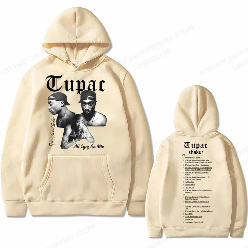 Sudadera con Capucha Estilo Vintage Tupac Shakur / Sudadera Rapper Oversize de Colección "2Pac"