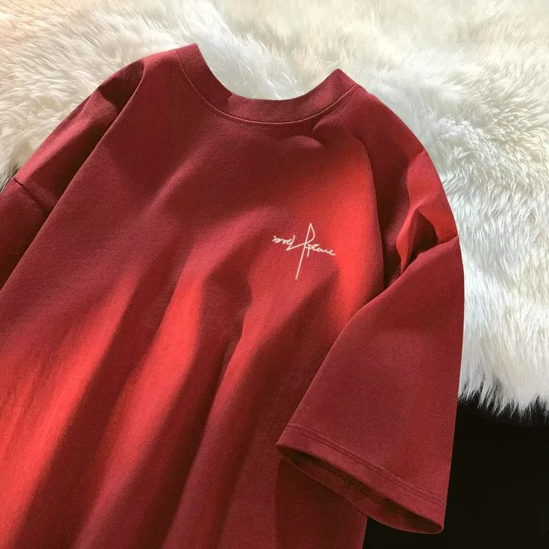 Camiseta con letras minimalistas japonesas