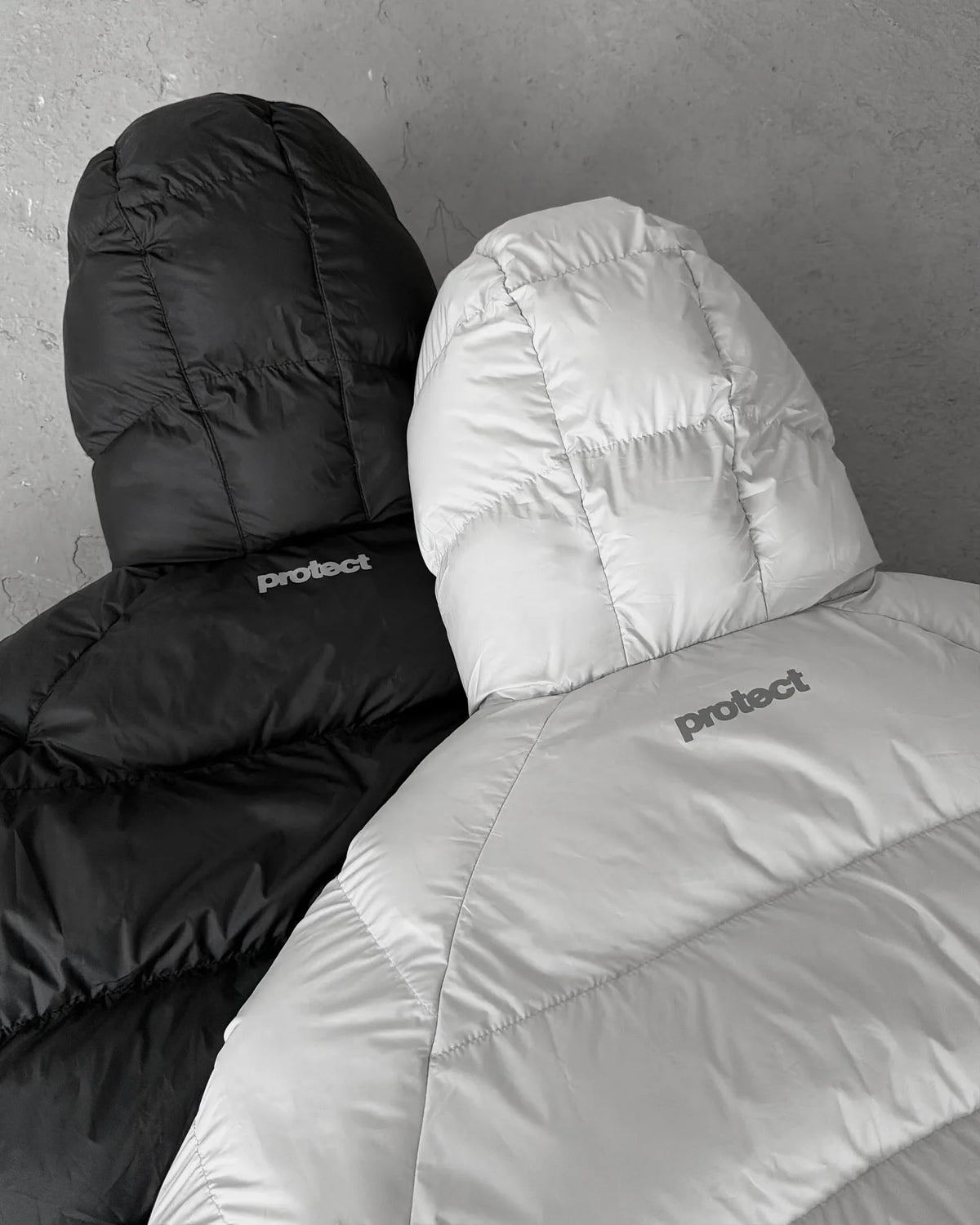 Plumífero Corto Puffer Bicolor con Capucha / Chaqueta Acolchada de Invierno Estilo Urbano