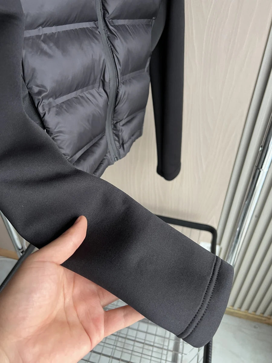 Chaqueta Acolchada Ligera de Invierno / Plumífero Corto Ajustado para Mujer