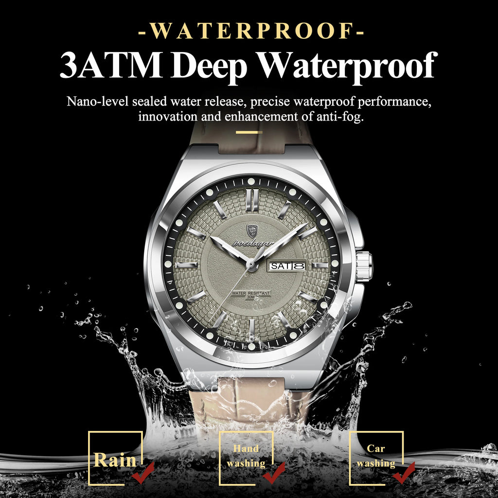 Reloj Casual con Esfera de Líneas Limpias / Reloj de Pulsera Elegante para Diario