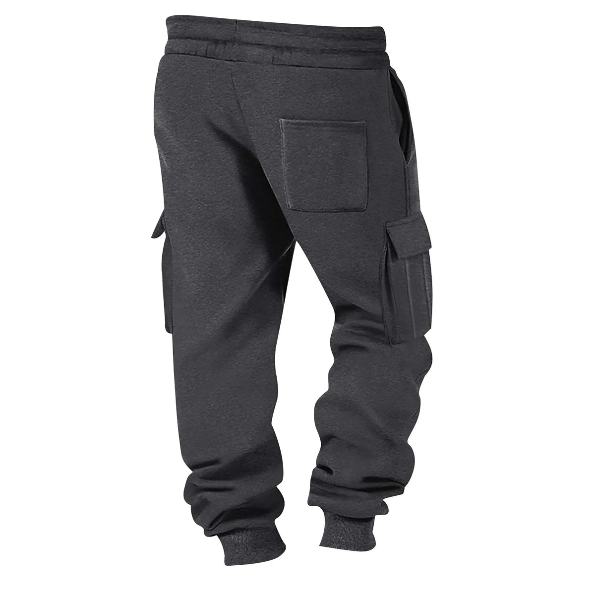 Pantalón Jogger Tipo Cargo de Felpa Suave / Pantalón de Chándal Cargo con Puño Elástico