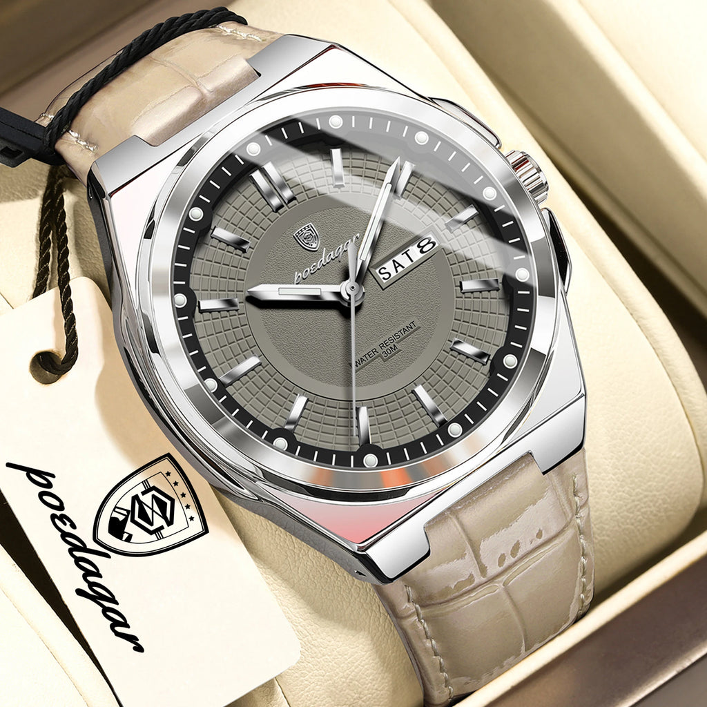 Reloj Casual con Esfera de Líneas Limpias / Reloj de Pulsera Elegante para Diario