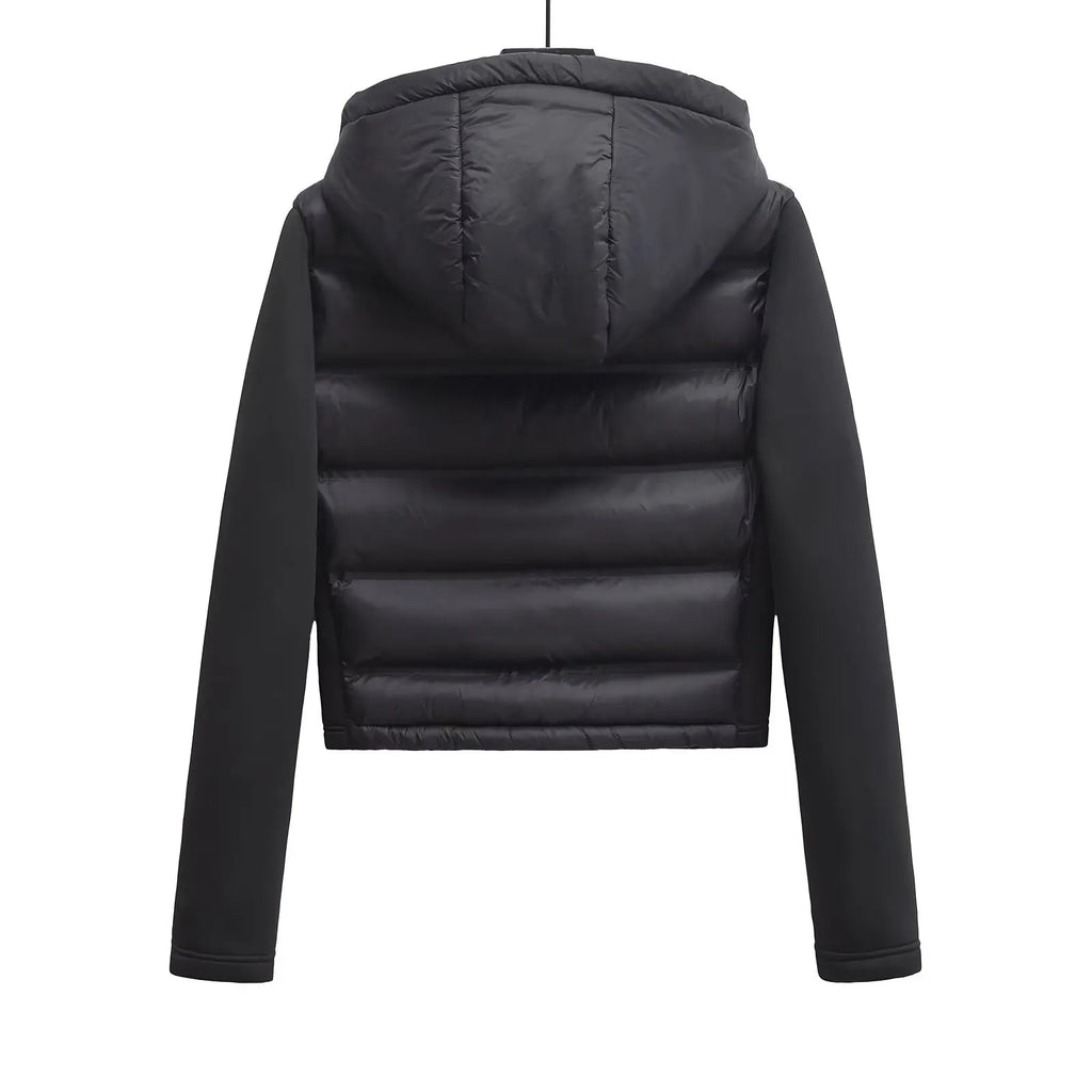 Chaqueta Acolchada Ligera de Invierno / Plumífero Corto Ajustado para Mujer