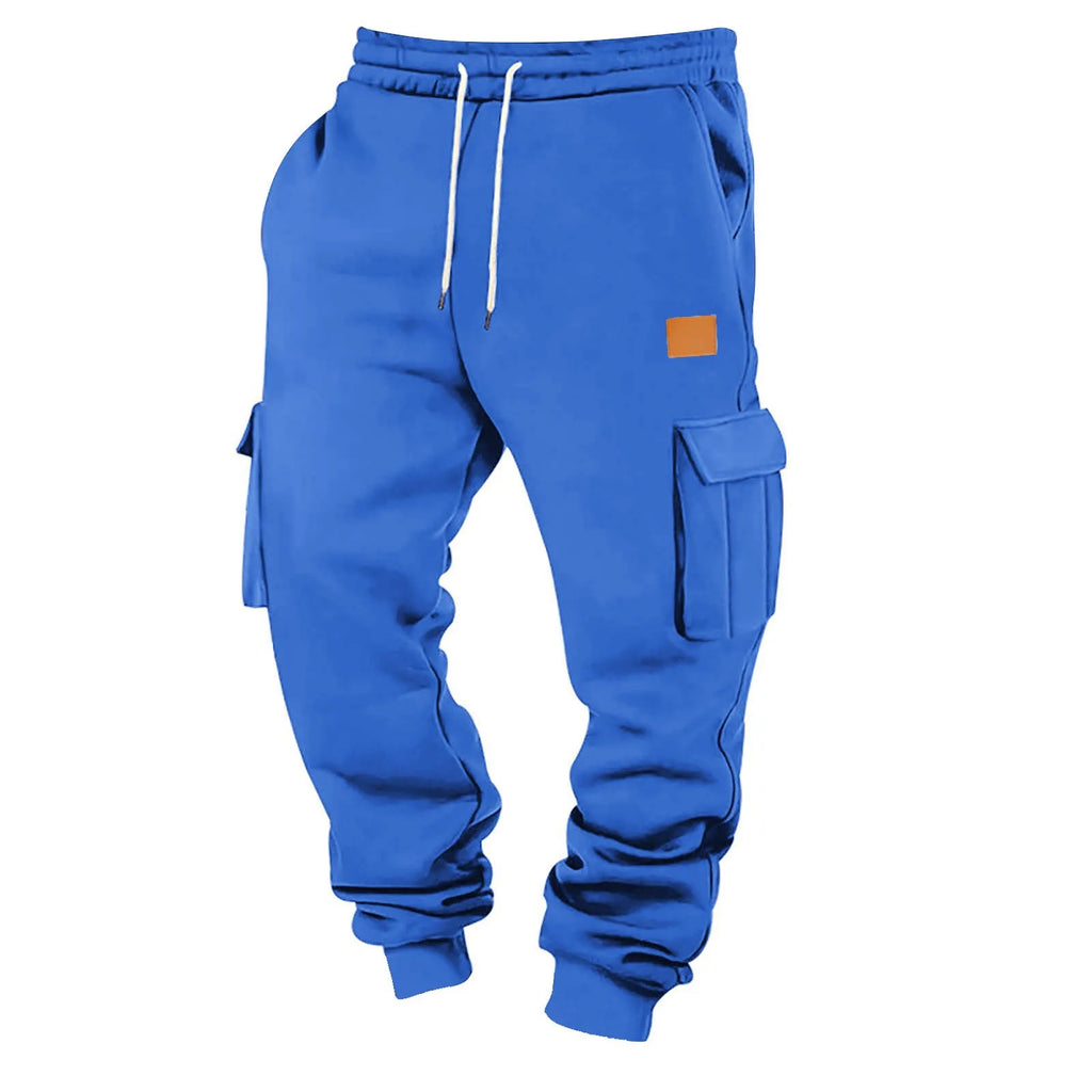 Pantalón Jogger Tipo Cargo de Felpa Suave / Pantalón de Chándal Cargo con Puño Elástico