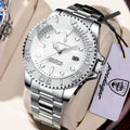Reloj Cronógrafo de Acero Estilo Deportivo / Reloj de Pulsera Premium con Bisel Giratorio