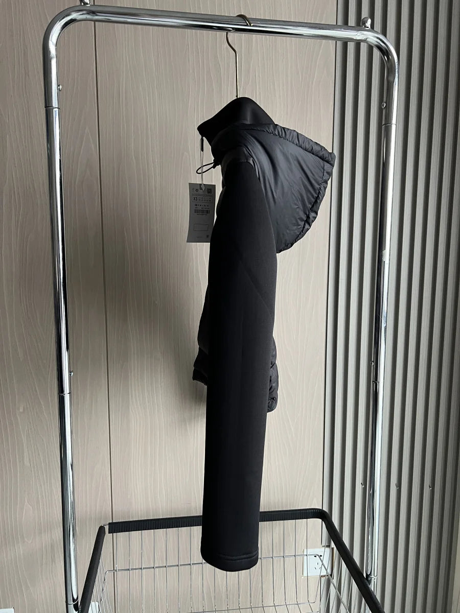 Chaqueta Acolchada Ligera de Invierno / Plumífero Corto Ajustado para Mujer