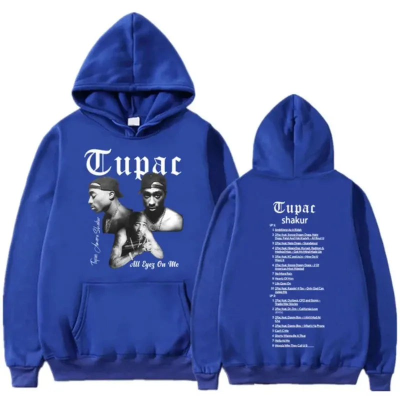 Sudadera con Capucha Estilo Vintage Tupac Shakur / Sudadera Rapper Oversize de Colección "2Pac"
