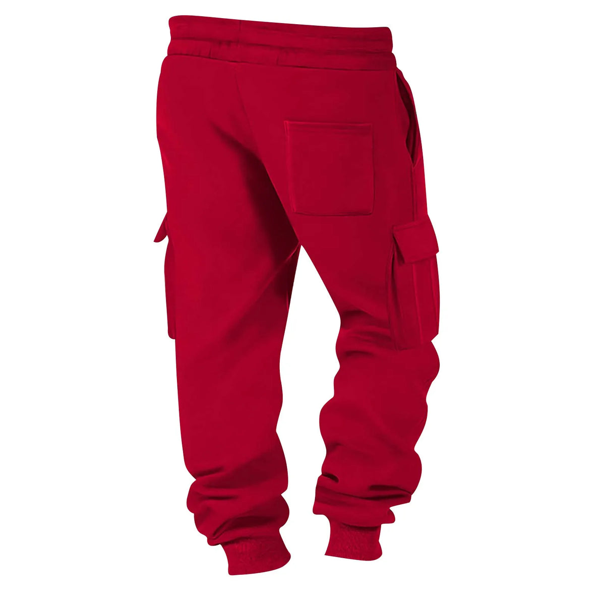 Pantalón Jogger Tipo Cargo de Felpa Suave / Pantalón de Chándal Cargo con Puño Elástico