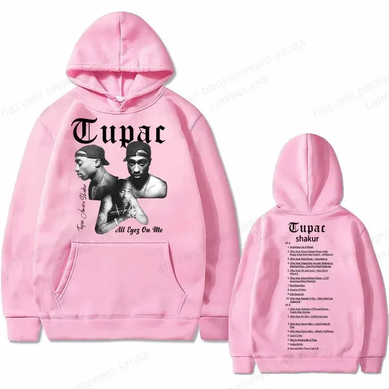 Sudadera con Capucha Estilo Vintage Tupac Shakur / Sudadera Rapper Oversize de Colección "2Pac"