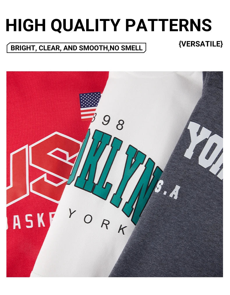 Sudadera Casual con Gráficos de Ciudades (New York / California / Malibu)