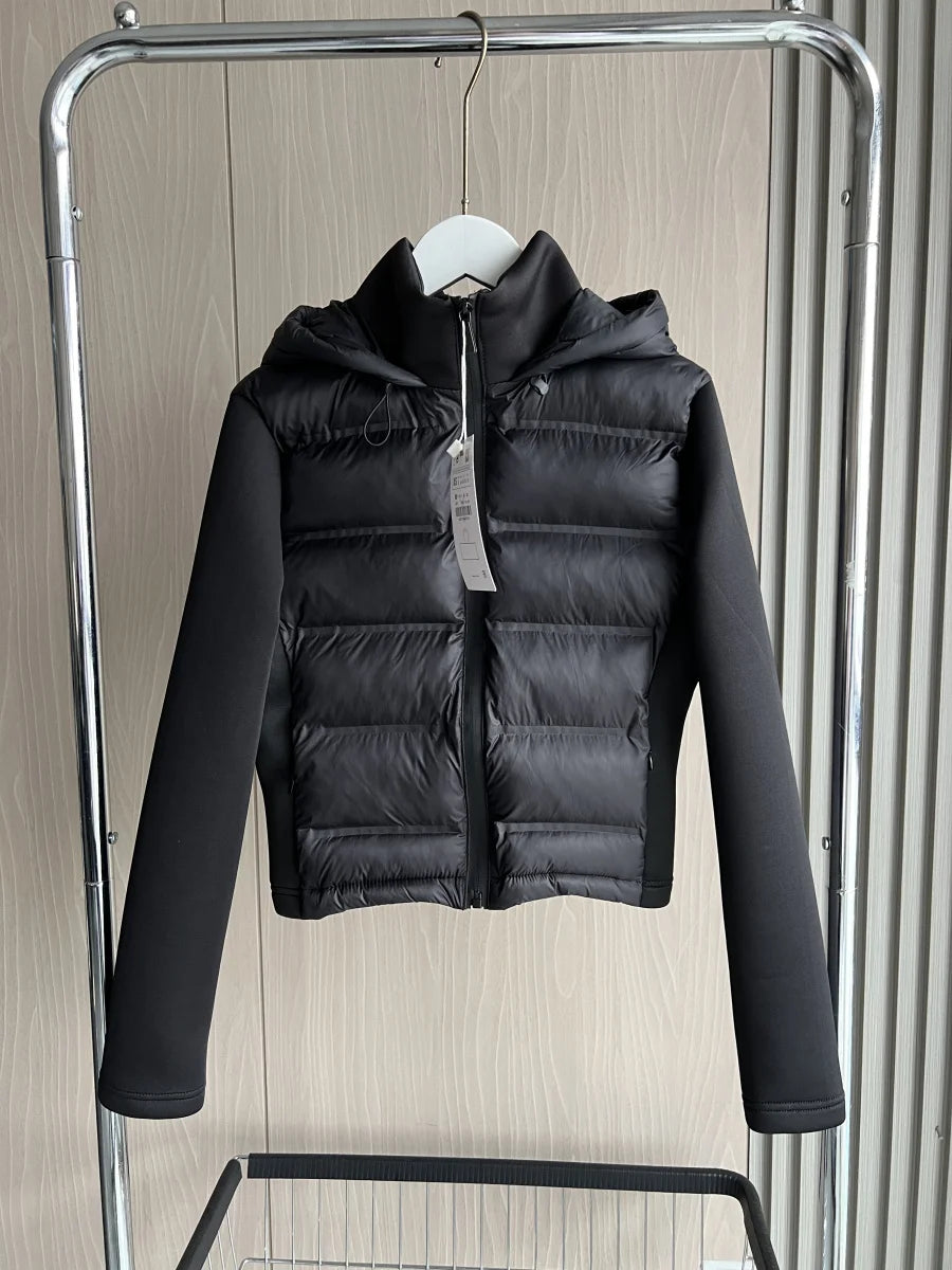 Chaqueta Acolchada Ligera de Invierno / Plumífero Corto Ajustado para Mujer