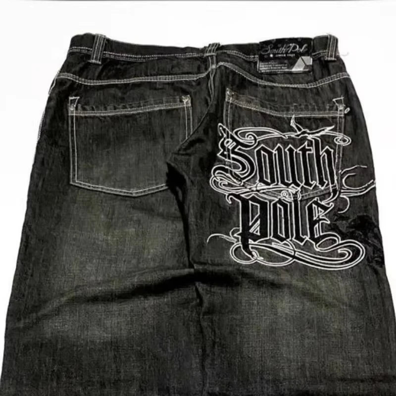Vaqueros Baggy Retro Estilo Southpole / Jeans Extra Anchos con Bordado Trasero Y2K